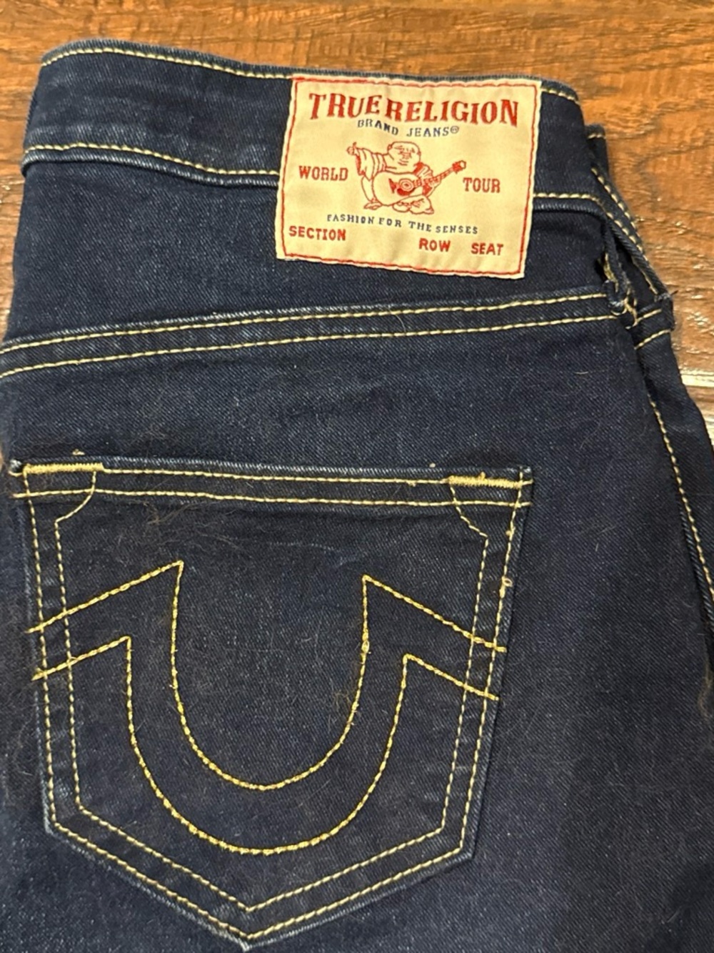 True Religion Women's Dark Blue Flared Jeans - Picture 3 of 5